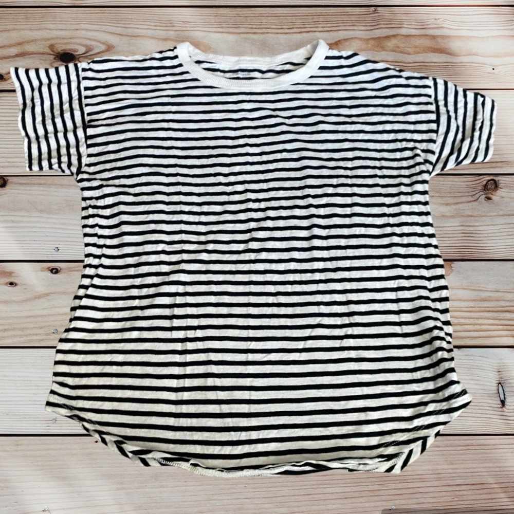 Madewell Striped Crew Neck Casual Shirt